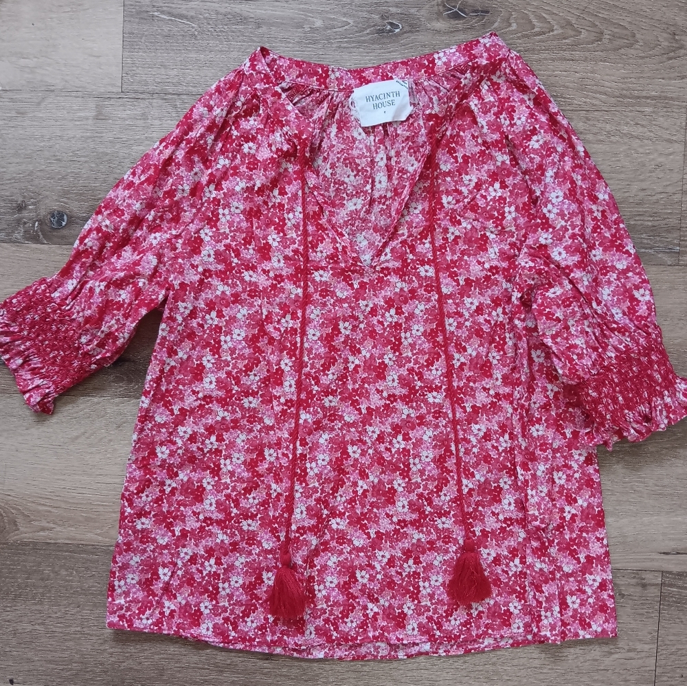 Hyacinth House Floral Blouse Size Small